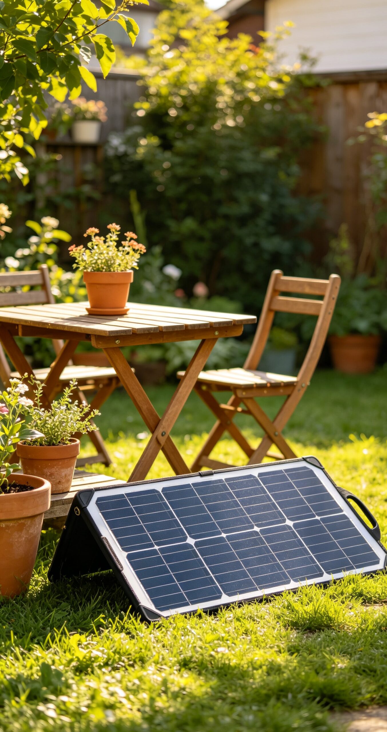 Residential solar panel array generating clean energy